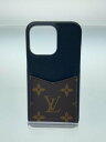 【中古】LOUIS VUITTON◆iPhone・バンパー13PRO_モノグラム・マカサー/PVC/BRW/総柄/レディース//【服飾雑貨他】