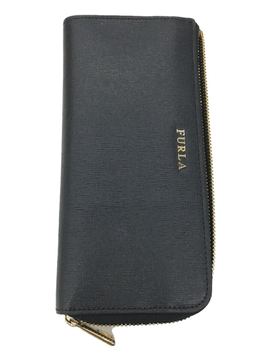 【中古】FURLA◆長財布/--/BLK/レディ