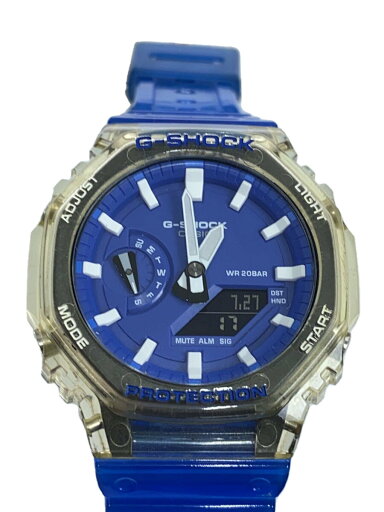 【中古】CASIO◆クォーツ腕時計_G-SHOCK/デジアナ/ラバー/BLU/BLU【服飾雑貨他】 【中古】CASIO◆クォーツ腕時計_G-SHOCK/デジアナ/ラバー/BLU/BLU【服飾雑貨他】