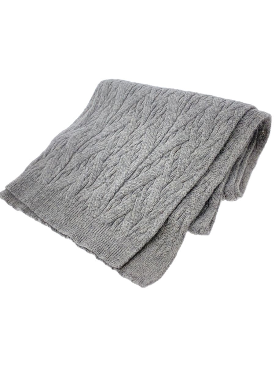 【中古】DRIES VAN NOTEN◆マフラー/アルパカ/GRY/レディース【服飾雑貨他】