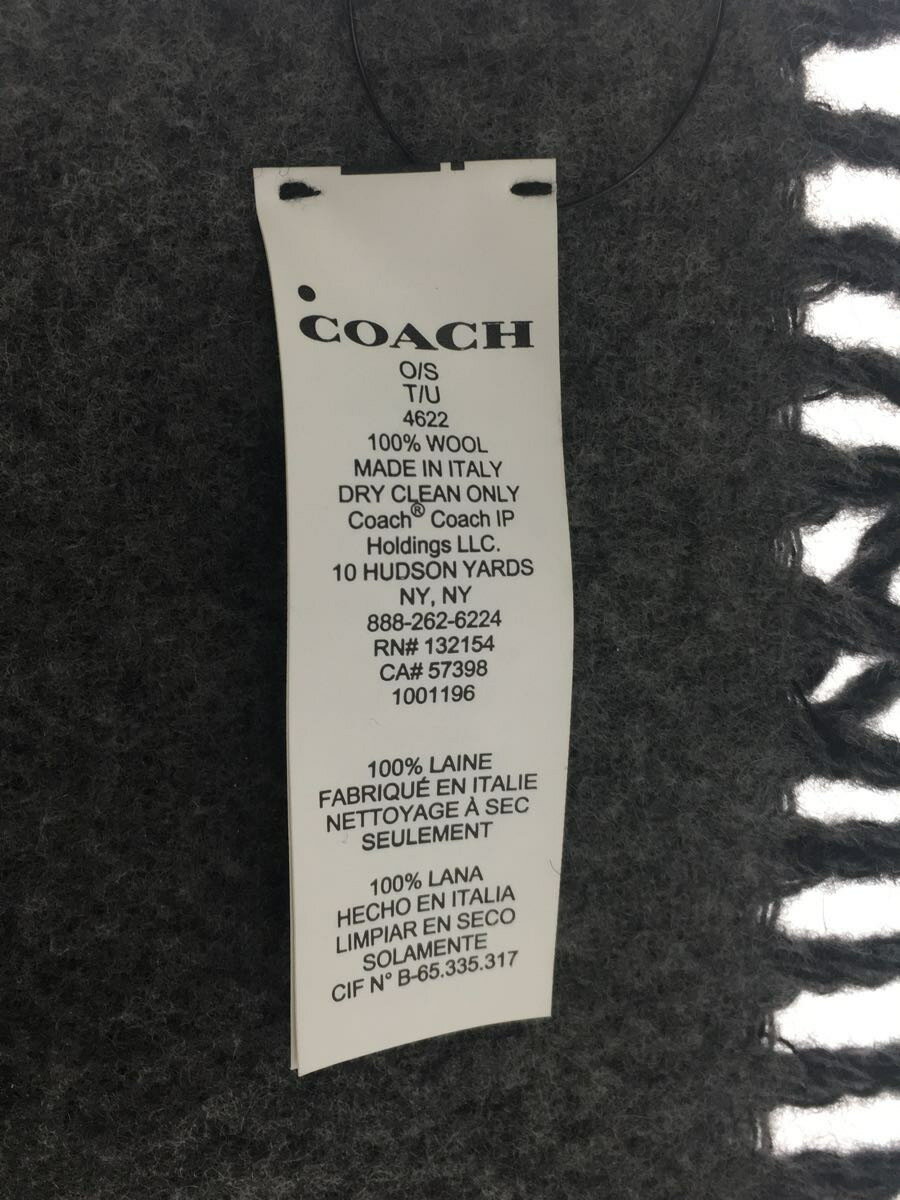 【中古】COACH◆マフラー/ウール/BLK/レディース【服飾雑貨他】 2