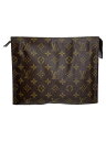 【中古】LOUIS VUITTON◆ポッシュ・トワレット26_モノグラム・キャンバス_BRW/PVC/BRW【バッグ】