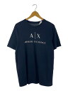 【中古】ARMANI EXCHANGE◆Tシャツ/XL/コットン/NVY/プ