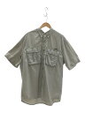 【中古】WRANGLER◆半袖シャツ/LL/ナイロン/グレ-/無地/90s【メンズウェア】