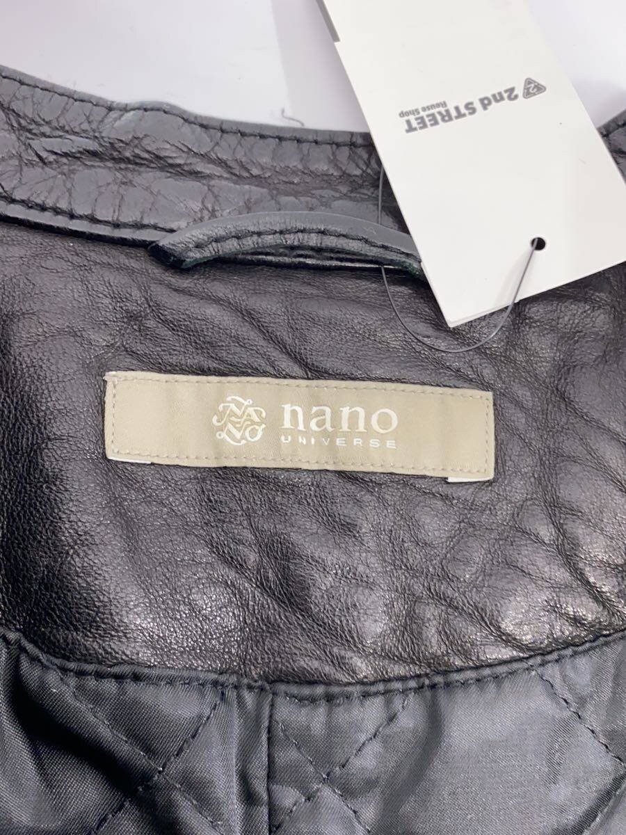 【中古】nano universe◆レザージャケット・ブルゾン/M/羊革/BLK/無地【レディースウェア】 jumblestore-37952606 2nd STREET 楽天市場店 サンプル画像3