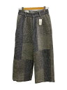 【中古】YOUSED◆ウール?パンツ/--/ウール/GRY/パッチワーク【レディースウェア】