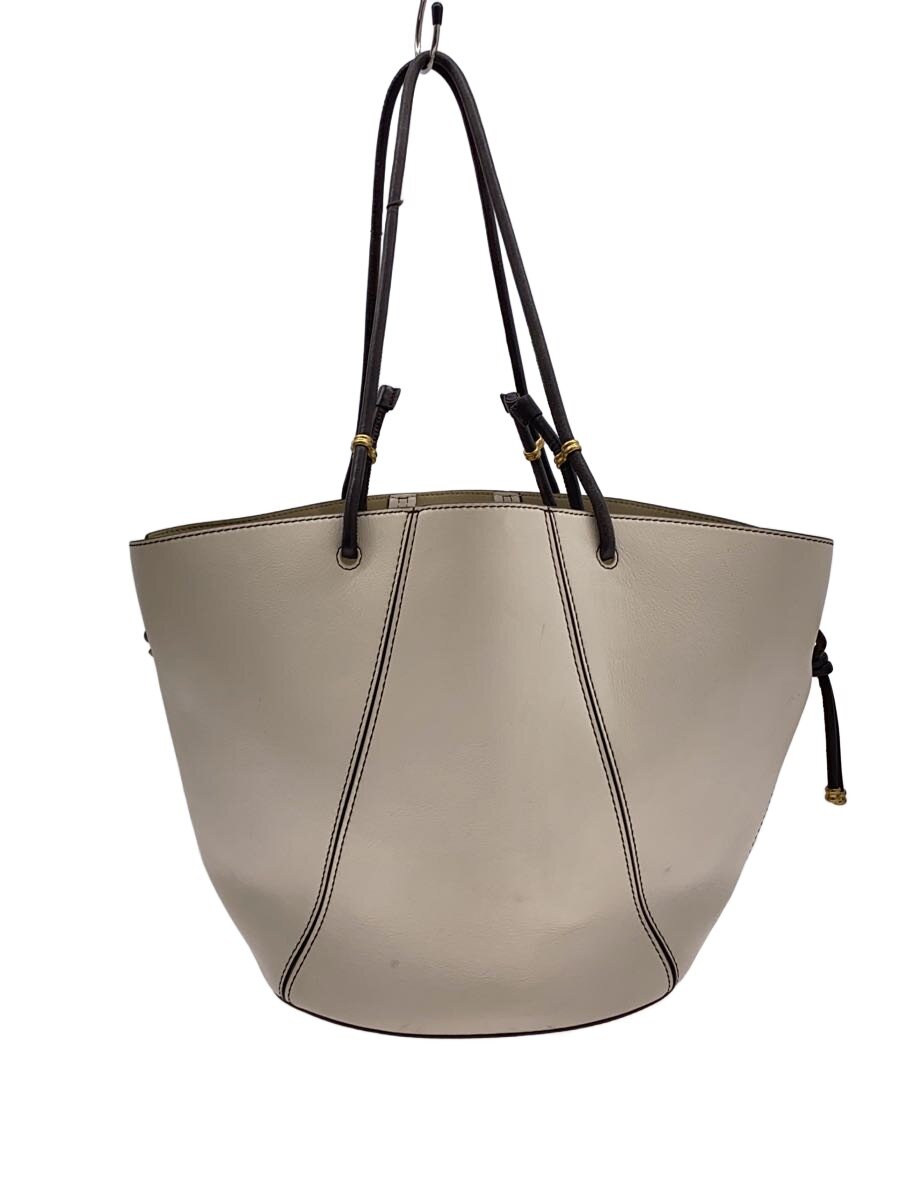 TORY BURCH - 【中古】TORY BURCH◆トートバッグ/--/WHT/10009171【バッグ】