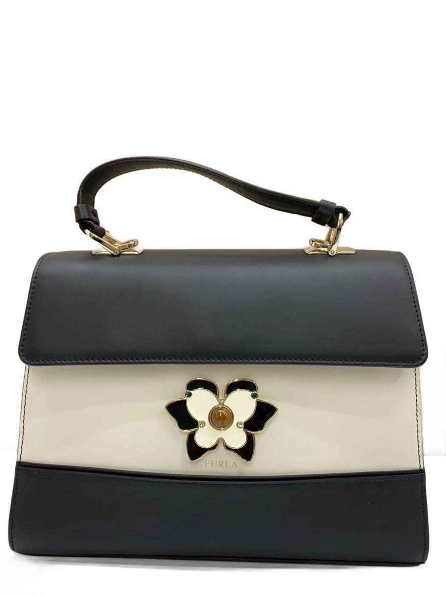 【中古】FURLA◆ハンドバッグ/--/BLK【