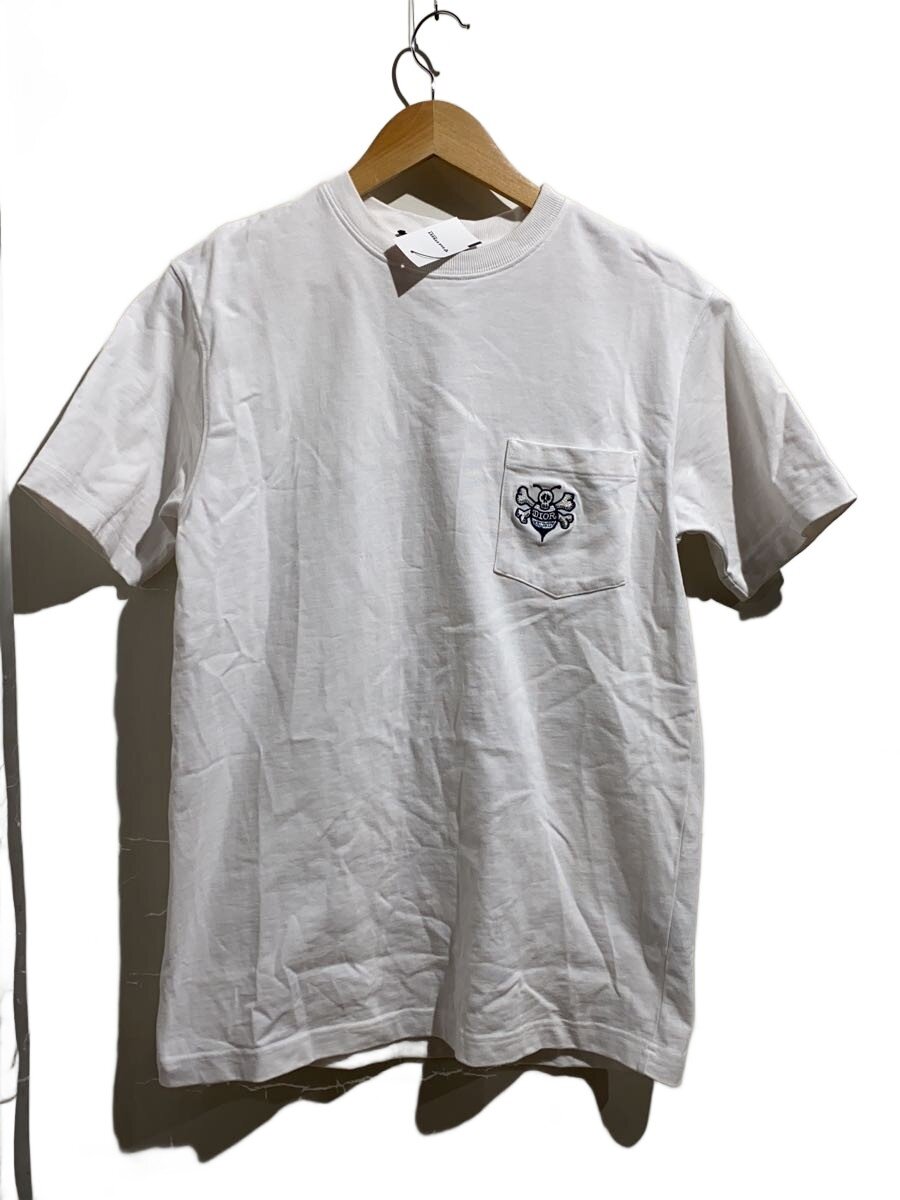 【中古】Dior HOMME◆SHAWN STUSSY/20AW/BEE刺繍/Tシャツ/XS/コットン/ホワイト/033j644a0554/? NULL ?【メンズウェア】