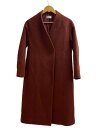 【中古】PLST◆コート/S/ウール/RED/無地/12-1409006/ウールモッサシャギーコート【レディースウェア】(4)