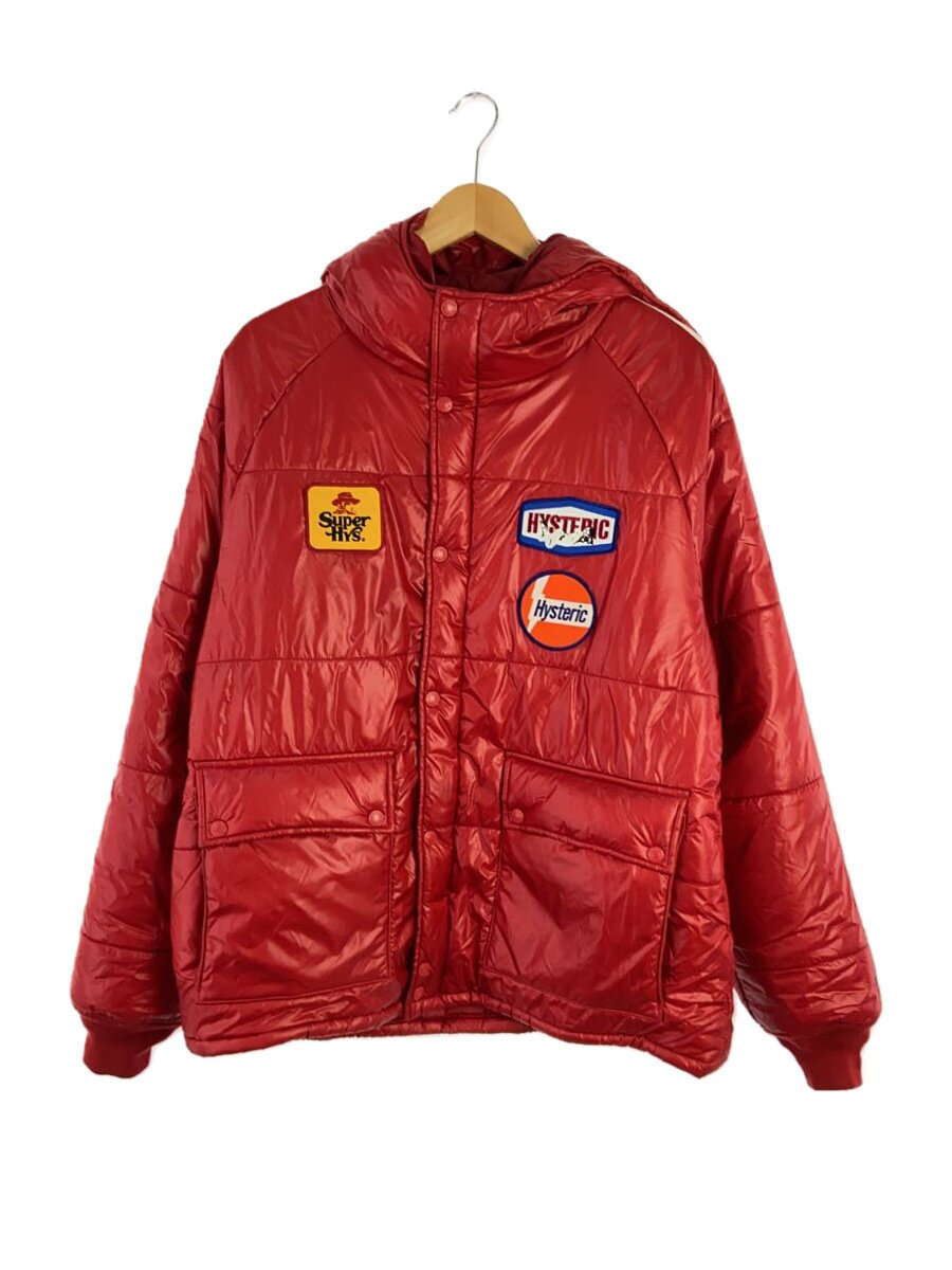 HYSTERIC GLAMOUR◆HYSTERIC RACING/フーデッドブルゾン/XL/ナイロン/RED/02233AB03