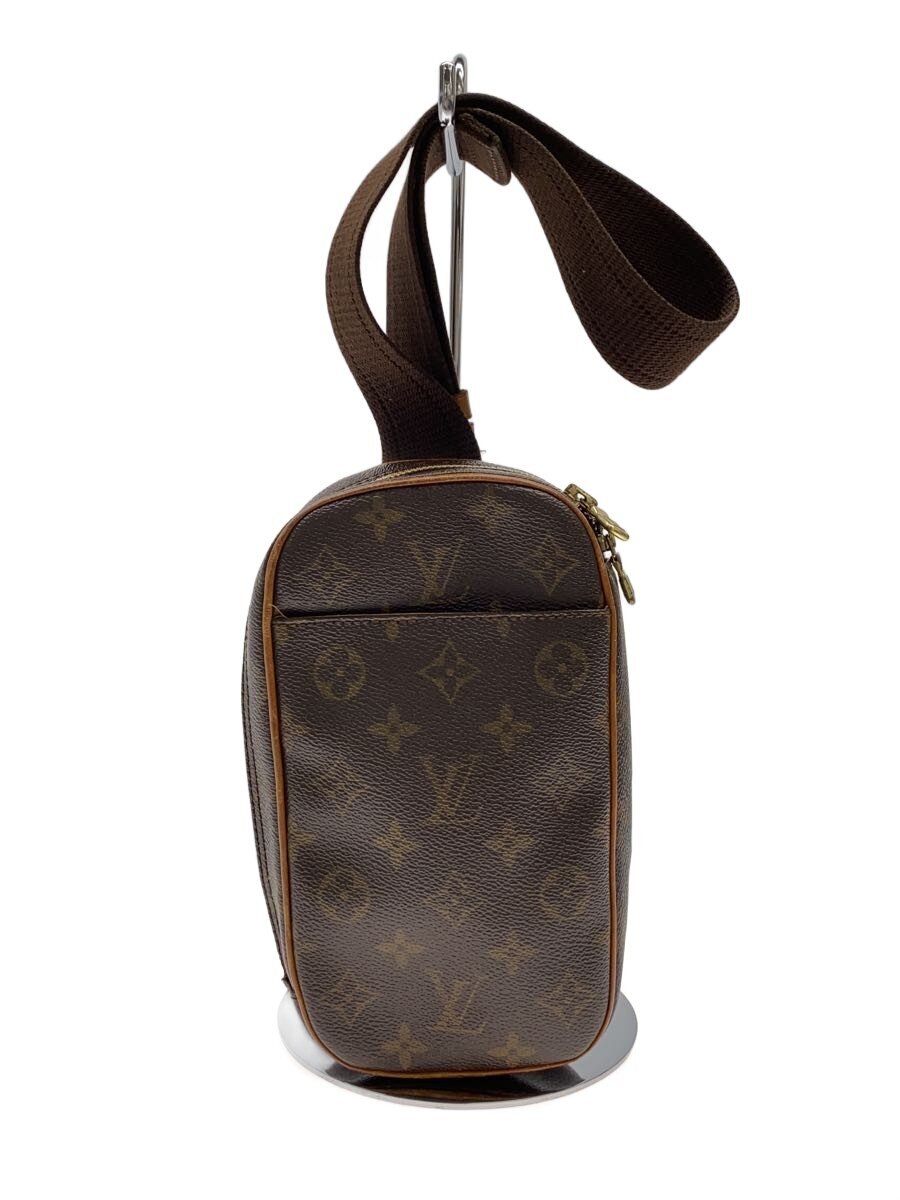 【中古】LOUIS VUITTON◆ポシェット・ガンジュ_モノグラム・キャンバス/PVC/BRW【バッグ】