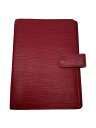 【中古】LOUIS VUITTON◆アジェンダMM_エピ_RED/レザー/RED/無地/レディース【服飾雑貨他】