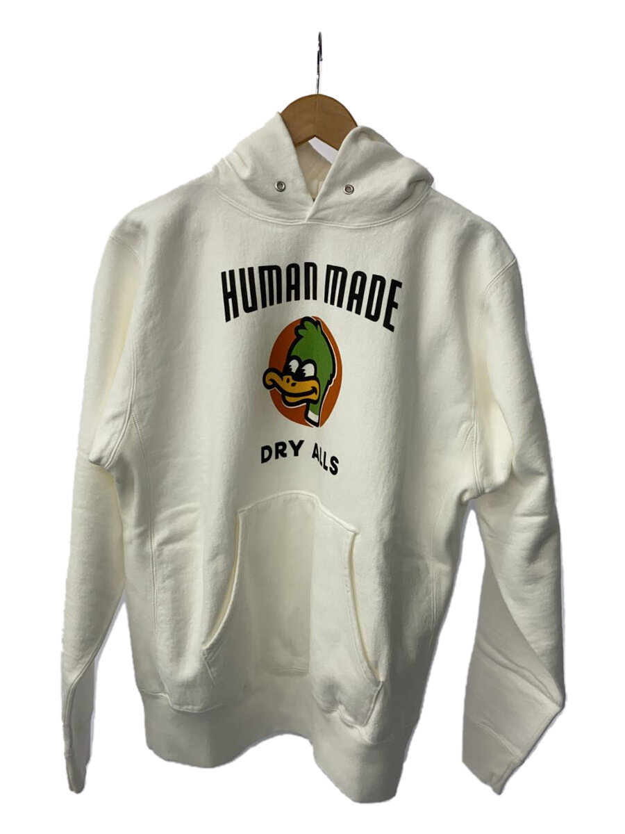 【中古】HUMAN MADE◆パーカー/L/コットン/WHT/HM29CS017【メンズウェア】