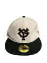 【中古】NEW ERA◆キャップ/7 1/2/ポリエステル/CRM/メンズ/RN11493CA40289【服飾雑貨他】