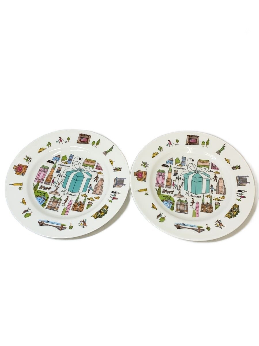 【中古】TIFFANY&Co.◆5THアベニュープレート/プレート/2点セット【キッチン用品】