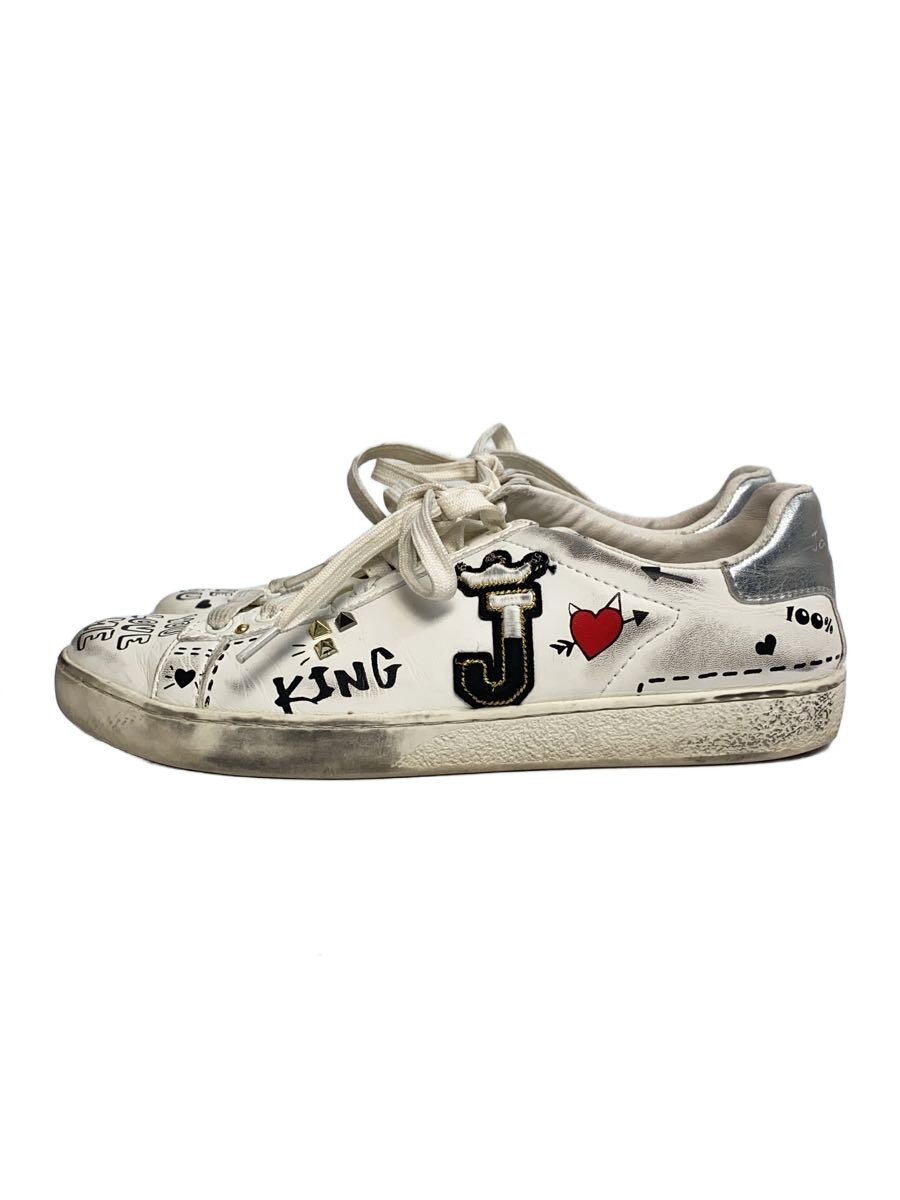 【中古】Joy&Mario◆ローカットスニーカー/24.5cm/WHT/83220W【シューズ】