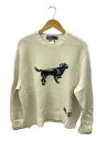 【中古】POLO RALPH LAUREN◆HAND KNIT/犬/ニット・セーター(厚手)/XL/コットン/CRM【メンズウェア】