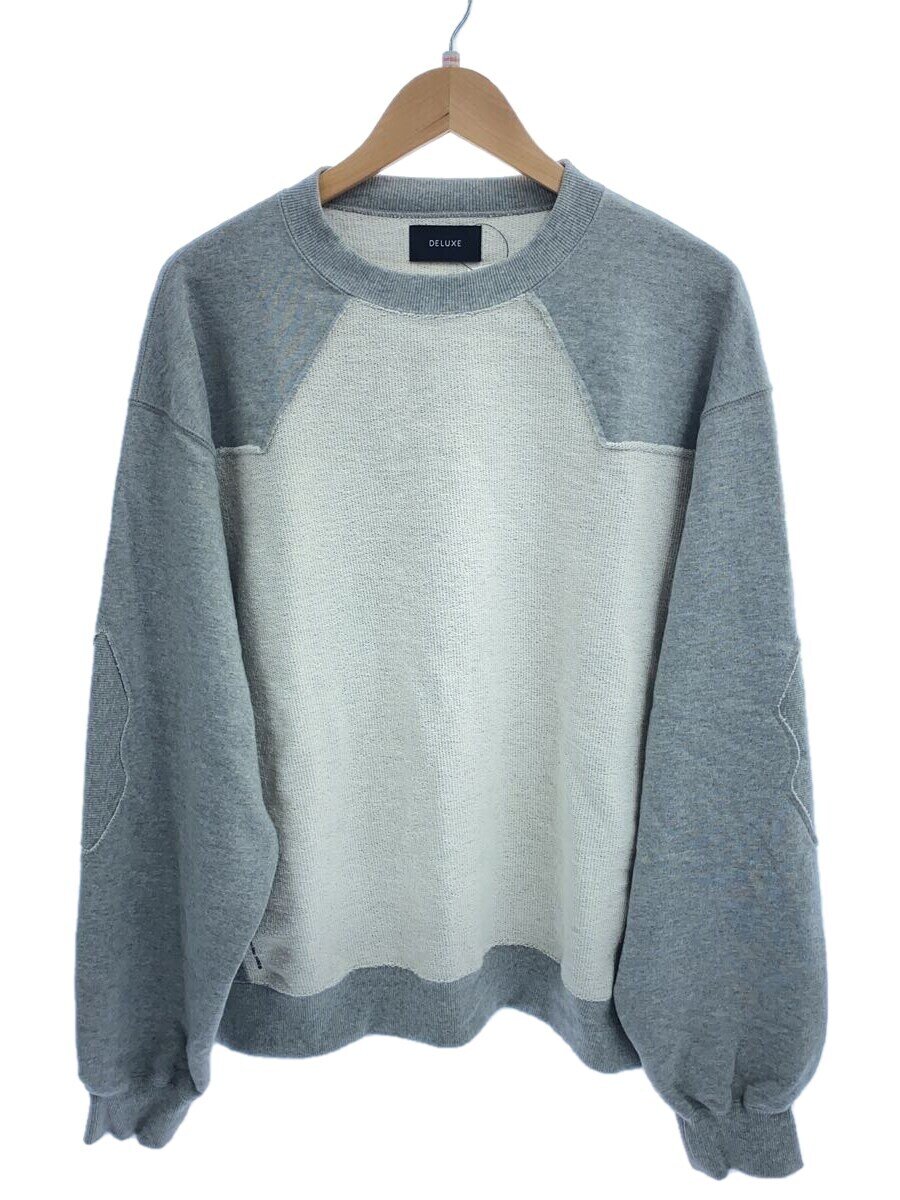 【中古】DELUXE(Deluxe Clothing)◆24AWウエスタンスウェットシャツ/L/コットン/GRY/24AD2656【メンズウェア】