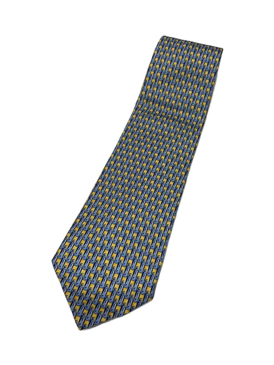 【中古】dunhill◆ネクタイ/シルク/BLU