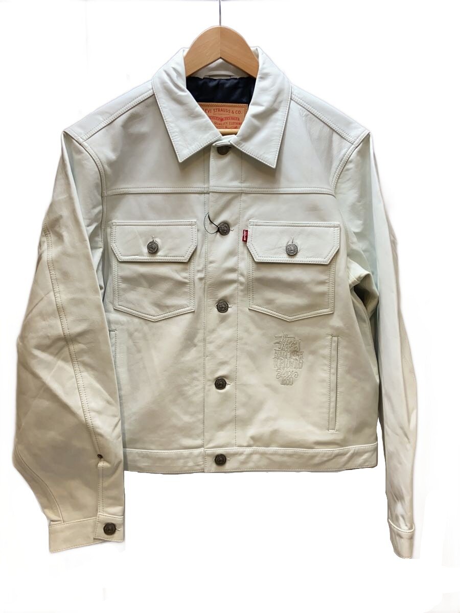 【ブランド】STUSSY 【ブランドカナ】ステューシー 【型番】 【程度】B 【サイズ】M 【メインカラー】ホワイト 【素材・生地】レザー山羊革 【キーワード】　　 2026/09/22 セカンドストリートアーバンテラス茶屋町梅田店【3534】【中古】STUSSY◆Levis/24SS/Leather Trucker Jacket ブランド STUSSY 型番 カラー ホワイト 柄 素材・生地 レザー山羊革>色・素材について サイズ M>サイズ表示について 実寸（cm） 【ジャケット】 肩幅：47 / 身幅：56 / 着丈：61 / 袖丈：65 / ゆき：/ 【その他】 その他サイズ：/ 商品は　セカンドストリートアーバンテラス茶屋町梅田店の店頭にて販売しております。商品に関するお問合わせは、お電話(TEL:06-6292-6560)にて、問合わせ番号：2335341996407をお伝えください。 配送方法やお支払い方法に関するお問い合わせは、サポートセンターまでご連絡をお願いします。 ※お電話の対応は営業時間内のみとなります。お問い合わせフォームでお問い合わせの際はご注文番号をご記入下さい この商品に関する出品店舗からのコメント 特に目立ったダメージなどはございませんが、全体的に着用感がございます。※店頭でも同時販売しておりますので、掲載時とコンディションが異なる場合がございます。予めご了承くださいませ。商品の詳しい情報やご不明点などございましたらお気軽に店頭までお問い合わせくださいませ。