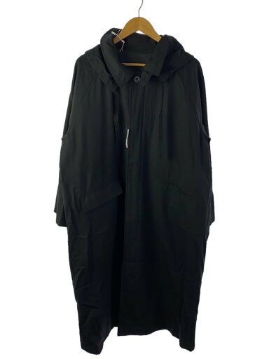 【中古】YOKO SAKAMOTO◆コート/フーデッド/M/ウール/ブラック//【メンズウェア】 【中古】YOKO SAKAMOTO◆コート/フーデッド/M/ウール/ブラック//【メンズウェア】