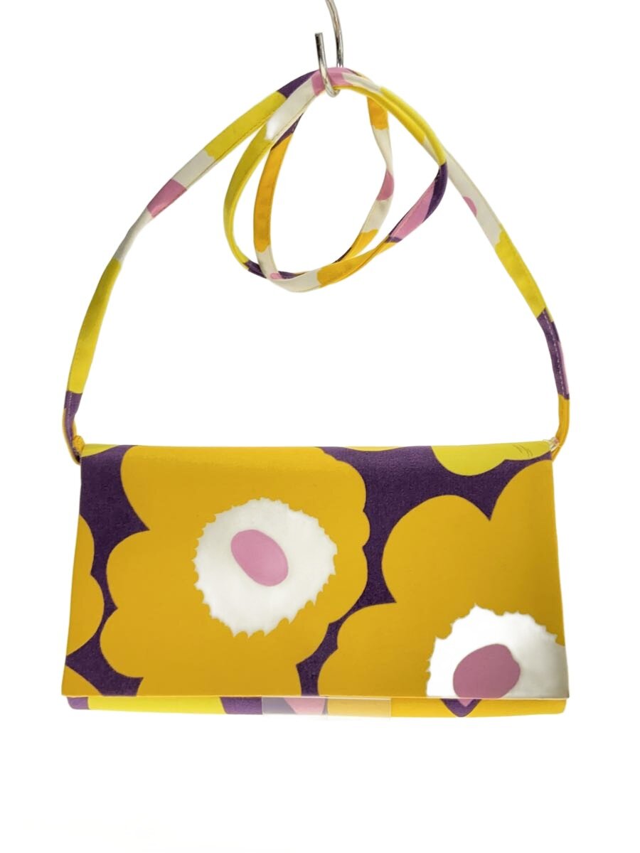 Rakuten - 【中古】marimekko◆ショルダーバッグ/コットン/YLW/花柄【バッグ】