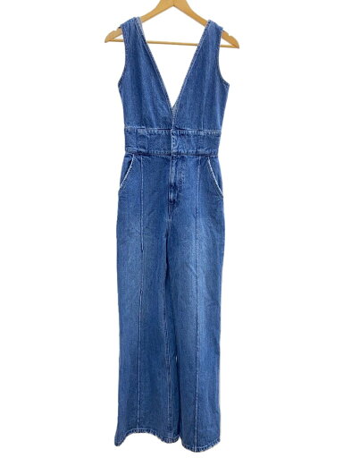 【中古】MOUSSY◆オールインワン/1/コットン/IDG/010GSK11-0390/BUSTIER DENIM【レディースウェア】 【中古】MOUSSY◆オールインワン/1/コットン/IDG/010GSK11-0390/BUSTIER DENIM【レディースウェア】