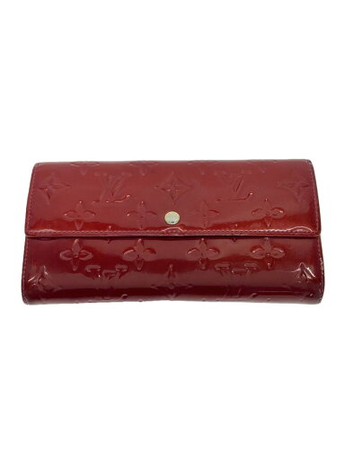 【中古】LOUIS VUITTON◆ポルト・フォイユ・サラ_モノグラム・ヴェルニ_RED/エナメル/RED【服飾雑貨他】 【中古】LOUIS VUITTON◆ポルト・フォイユ・サラ_モノグラム・ヴェルニ_RED/エナメル/RED【服飾雑貨他】