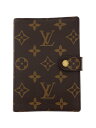 【中古】LOUIS VUITTON◆アジェンダPM_モノグラム_BRW/レザー/BRW/モノグラム/レディース【服飾雑貨他】
