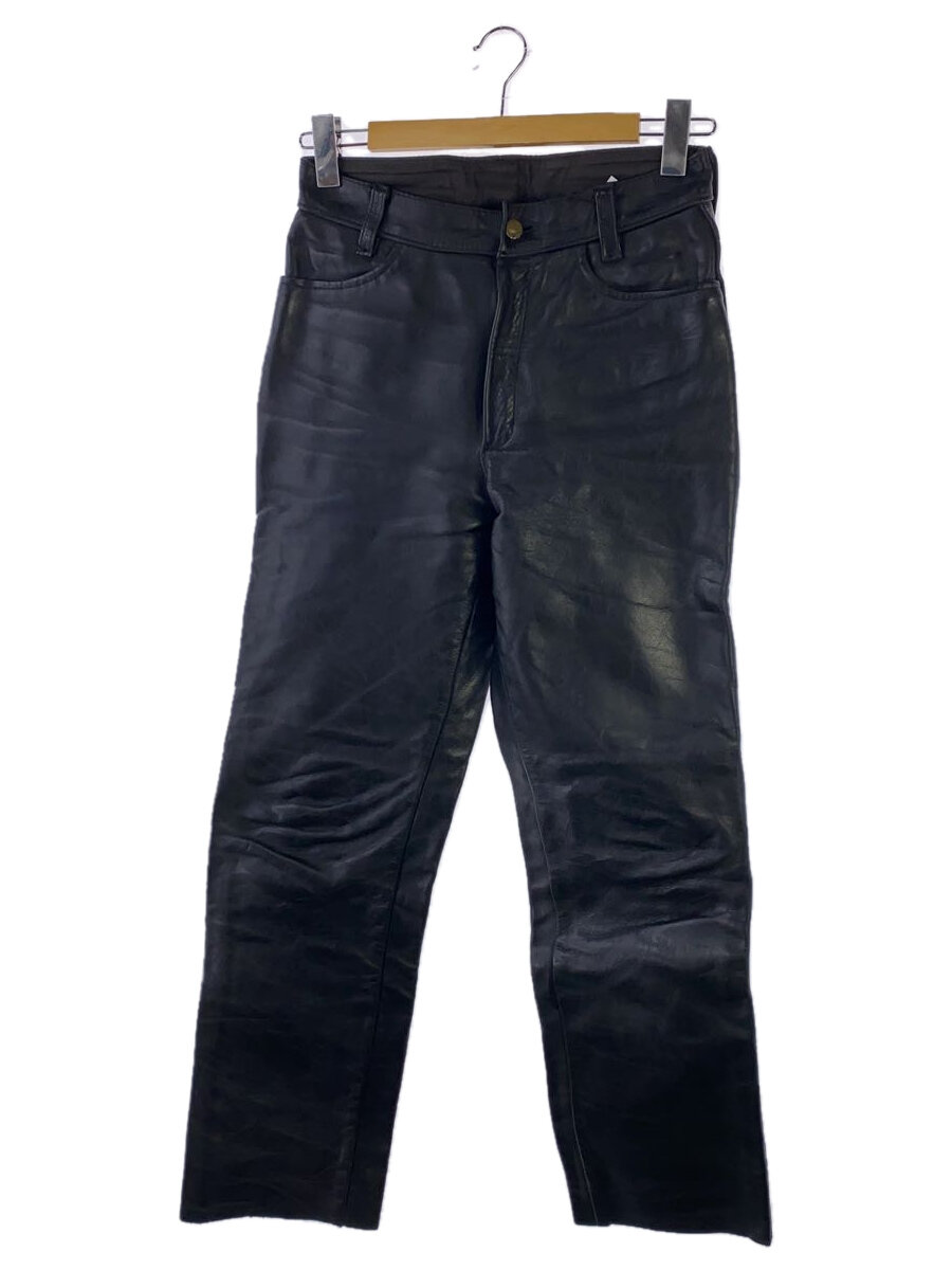 【中古】VANSON◆ボトム/30/レザー/BLK【メンズウェア】