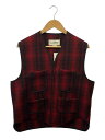 【中古】L.L.Bean◆90s/MADE IN USA/シンチバック/ハンティングベスト/M/ウール/RED//【メンズウェア】