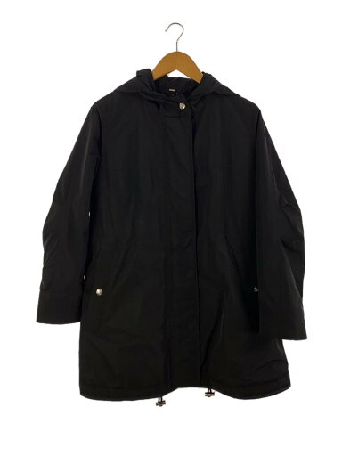 【中古】BURBERRY LONDON◆コート/8/ポリエステル/BLK/無地/8006121【レディースウェア】 【中古】BURBERRY LONDON◆コート/8/ポリエステル/BLK/無地/8006121【レディースウェア】
