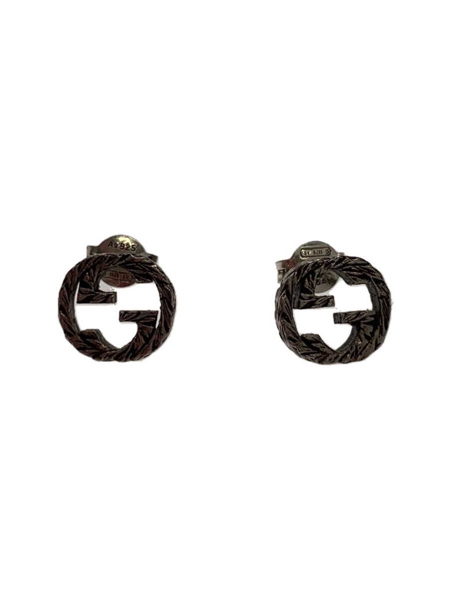 【中古】GUCCI◆インターロッキングG/ピアス/SV925/SLV/メンズ/1879 AR【服飾雑貨他】