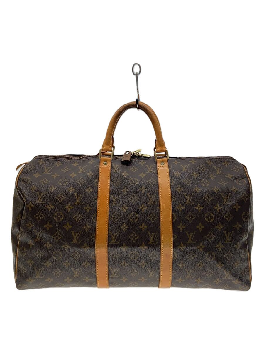Boston Bags - 【中古】LOUIS VUITTON◆キーポル・バンドリエール50_モノグラム・キャンバス_BRW/PVC/BRW/モノグラム//【バッグ】