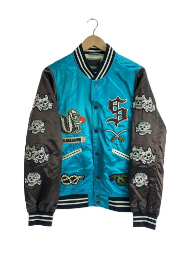【中古】Sasquatchfabrix.◆ワッペン/スカジャン/L/ナイロン/BLU/10SS-JKL-005//【メンズウェア】 【中古】Sasquatchfabrix.◆ワッペン/スカジャン/L/ナイロン/BLU/10SS-JKL-005//【メンズウェア】