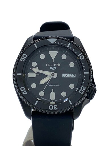 【中古】SEIKO◆自動巻腕時計/アナログ/ラバー/BLK/4R36-13W0/SEIKO5/堀米雄人モデル【服飾雑貨他】 【中古】SEIKO◆自動巻腕時計/アナログ/ラバー/BLK/4R36-13W0/SEIKO5/堀米雄人モデル【服飾雑貨他】