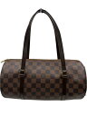 【中古】LOUIS VUITTON◆1)パピヨン30_ダミエ・エベヌ_BRW/PVC/BRW【バッグ】