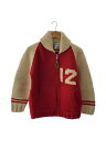 【中古】CANADIANSWEATER◆ナンバリング/カーディガン(厚手)/--/ウール/RED【メンズウェア】