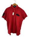 【中古】POLO RALPH LAUREN◆ポロシャツ/XL/コットン/RED/無地/Dual Match【メンズウェア】