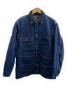 【中古】sears◆ジャケット/M/IDG/インディゴ/無地/WORK’N LEISURE/デニムカバーオール/シアーズ【メンズウェア】