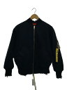 【中古】DIESEL◆ALTERNATIVE ENERGY/ブルゾン/XXS/コットン/BLK【メンズウェア】