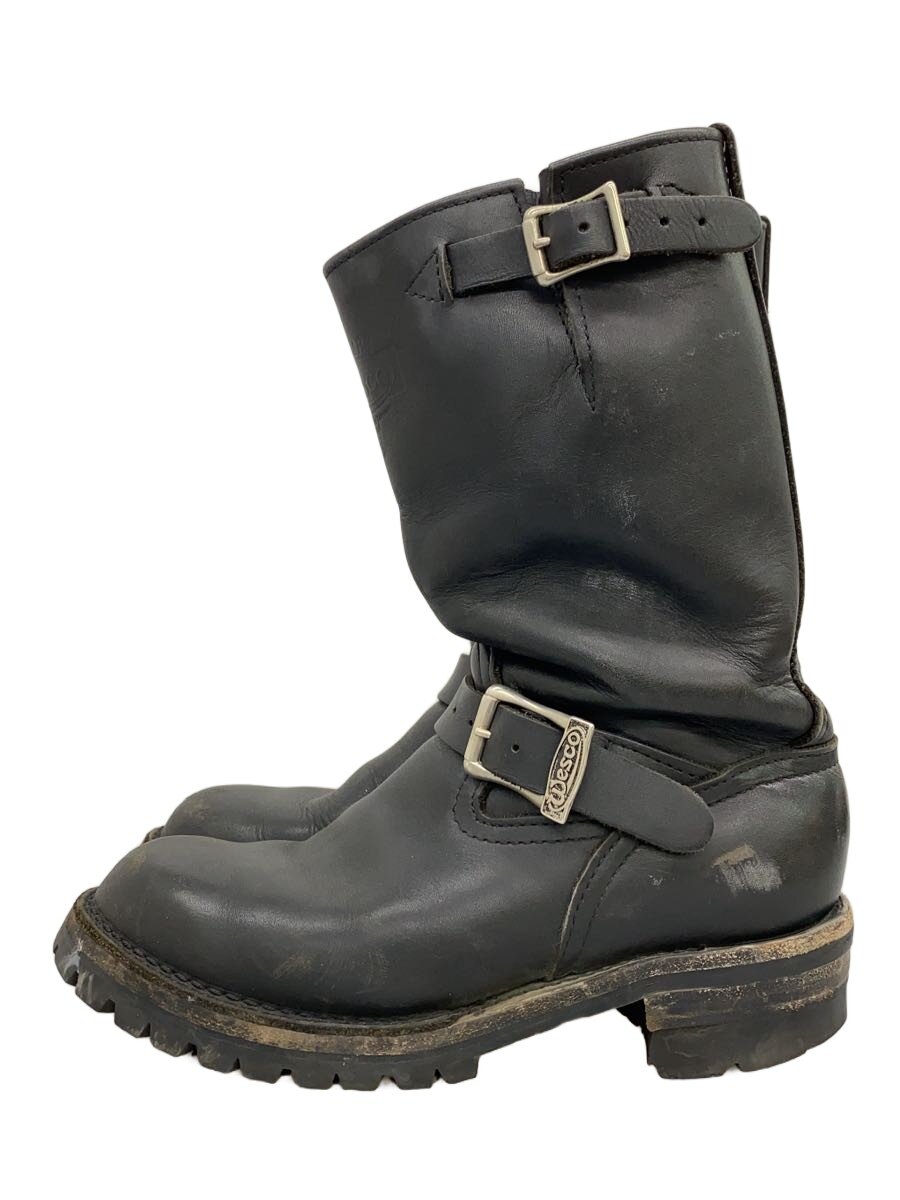 Engineer - 【中古】WESCO◆エンジニアブーツ/US7.5/BLK/レザー【シューズ】