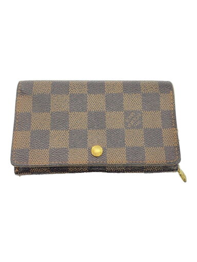 【中古】LOUIS VUITTON◆ポルト・モネ・ビエ・トレゾール_ダミエ・エベヌ_BRW/PVC/BRW/レディース【服飾雑貨他】 【中古】LOUIS VUITTON◆ポルト・モネ・ビエ・トレゾール_ダミエ・エベヌ_BRW/PVC/BRW/レディース【服飾雑貨他】