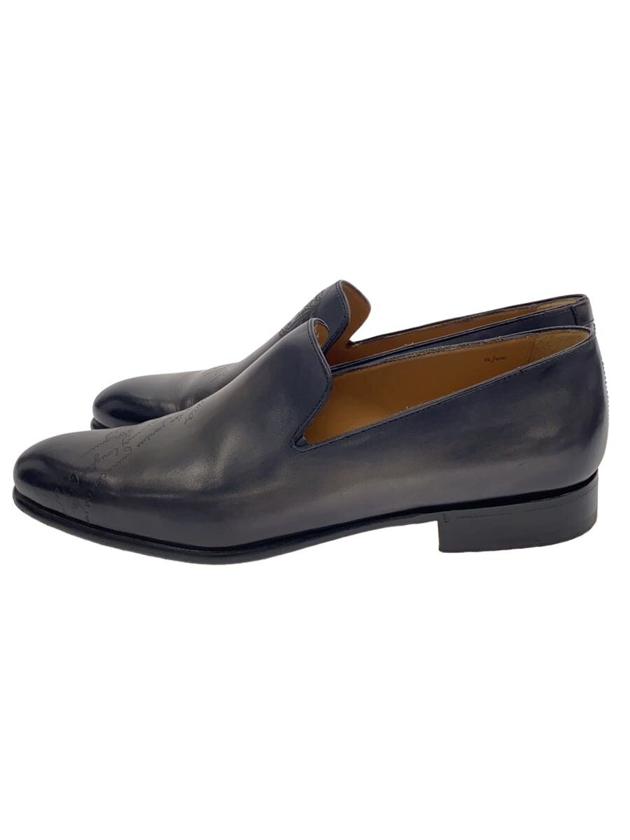 【中古】BERLUTI◆CURSIVE GALET SCRITTO LOAFER/ローファー/UK6.5/BLK/レザー//【シューズ】