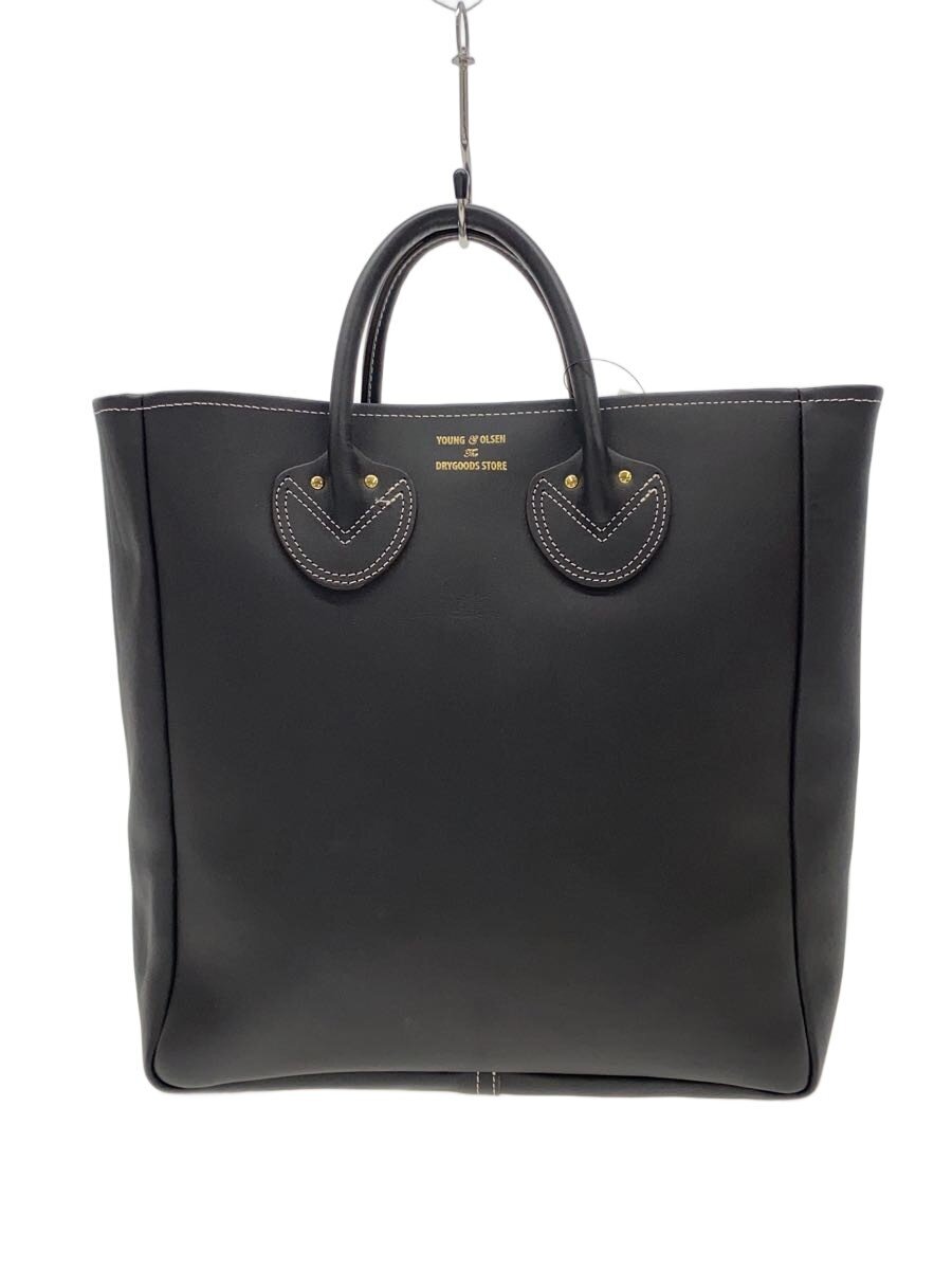 【中古】YOUNG & OLSEN◆ASH LEATHER TOTE/レザートートバッグ/ヴォー・バレニア/EBENE VB/ダークブラウン【バッグ】