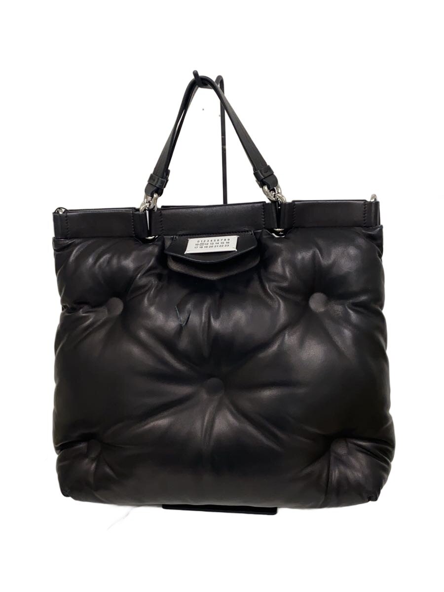 Maison Margiela◆全体にダメージ/GLAM SLAM TOTE MEDIUM/レザー/BLKS56WC0126 P4300//