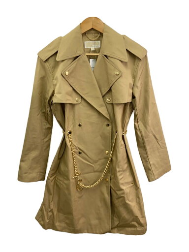 【中古】MICHAEL KORS◆チェーントリムコットントレンチコート/XS/コットン/BEG/MS1200BDTY【レディースウェア】 【中古】MICHAEL KORS◆チェーントリムコットントレンチコート/XS/コットン/BEG/MS1200BDTY【レディースウェア】