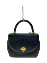【中古】HANAE MORI◆ハンドバッグ/レザー/BLK【バッグ】