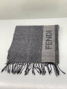 【中古】FENDI◆マフラー/ウール/ブラック/無地/メンズ【服飾雑貨他】(4)